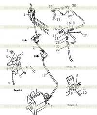 Гидравлический трубопровод (клапан → насос) Гидравлический трубопровод (клапан → насос)